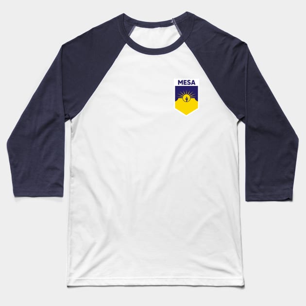 Mesa, Arizona City Flag Emblem Baseball T-Shirt by SLAG_Creative